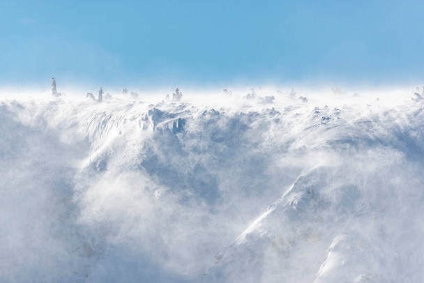 Beautiful winter panorama, Karkonosze mountains - Foto, Imagem