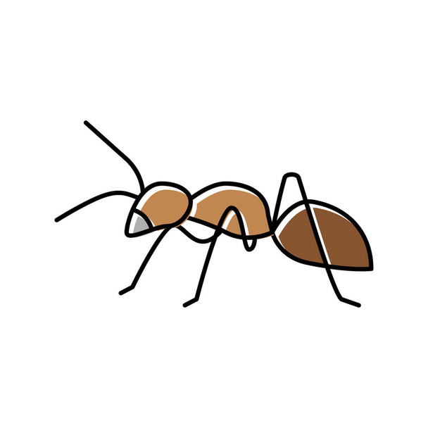 mrówka kolor ikony wektor ilustracja - Wektor, obraz