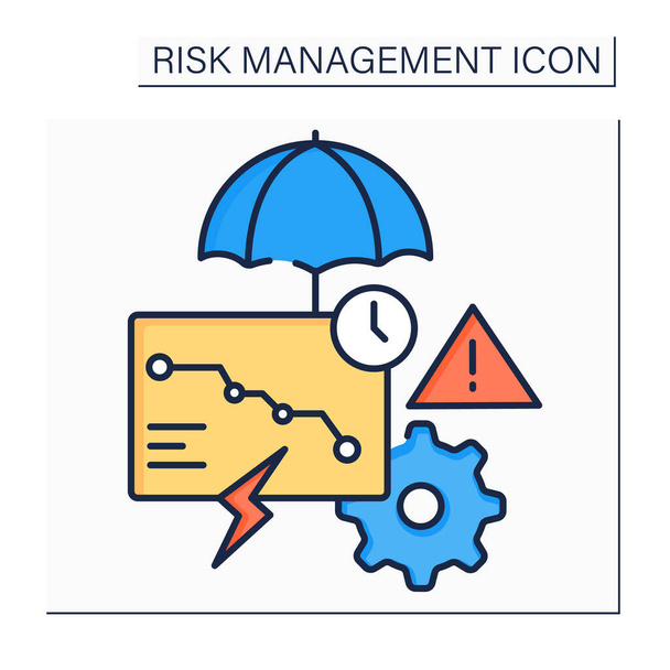 Risks consequences color icon - Vector, Image