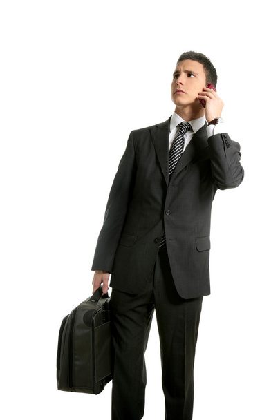Businessman talking with cell mobile phone - Фото, зображення