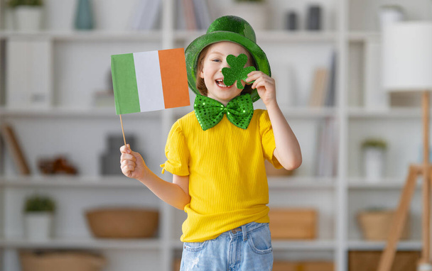 Happy child is celebrating St. Patrick's Day. - Foto, immagini