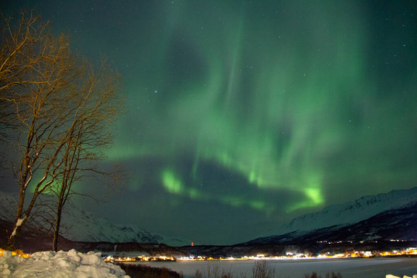 Aurora Boreal, norte Luces en Noruega - Foto, imagen