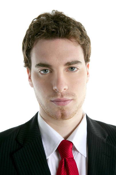 Geschäftsmann jung hübsch Porträt Krawatte Anzug - Foto, Bild