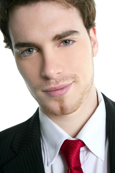 Handsome young businessman portrait tie suit - Foto, Imagen