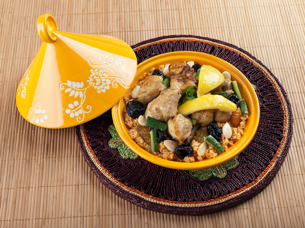 Tajine, moroccan chicken with lemon confit - Photo, Image