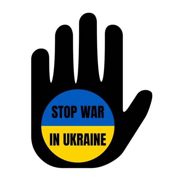Parar a guerra no ícone do símbolo Ucrânia - Foto, Imagem