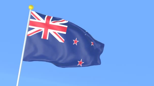 Le drapeau national du monde, Nouvelle-Zélande - Séquence, vidéo