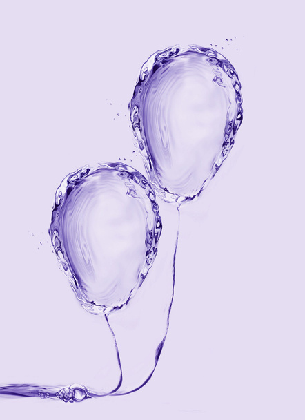 Twee violette Water ballonnen - Foto, afbeelding