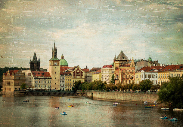 Praga paisagem urbana retro
 - Foto, Imagem