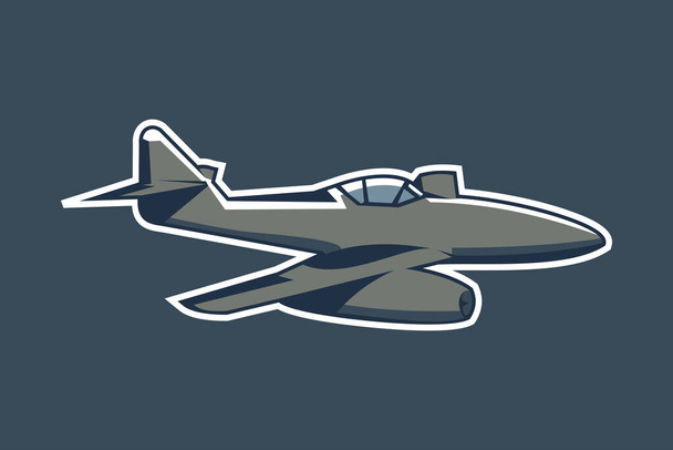 Иллюстрация немецкого истребителя времён Второй мировой войны - Вектор,изображение
