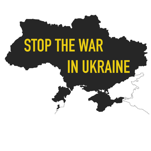 Oekraïne en Rusland. Stop de oorlog, Poetin crimineel, nee tegen oorlog,  - Foto, afbeelding