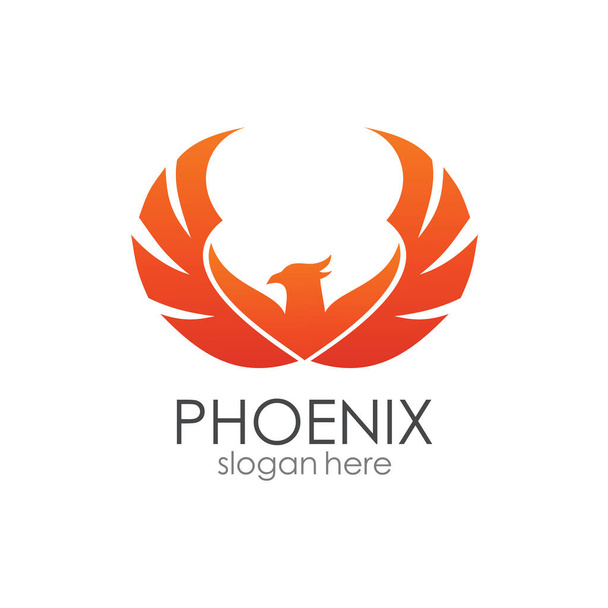 Phoenix silhouette logo design vector - Vector, Image