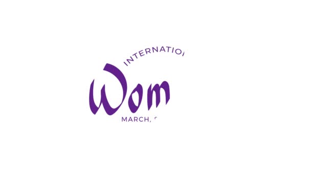 Кинографический дизайн для празднования Международного женского дня, 8 марта. его можно использовать для приветствия баннера, открывашки или любого другого. Разрешение 4K. - Кадры, видео
