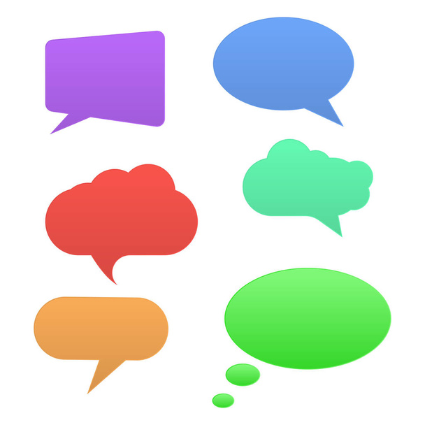 Set of colorful speech bubbles. Vector illustration - Vector, Image