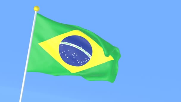 The national flag of the world, Brazil - Footage, Video