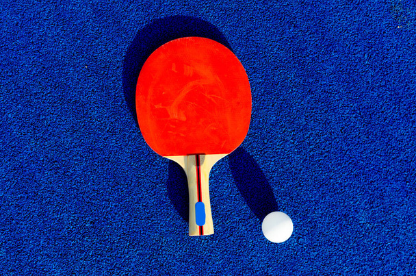 Ping pong table tennis rackets colored. High quality photo - Photo, Image
