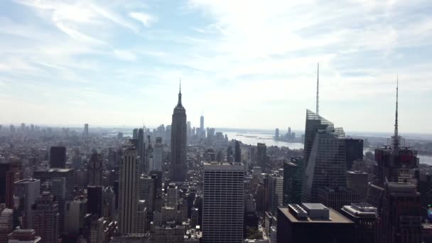 New York 'taki binaları tepeden izle - Video, Çekim