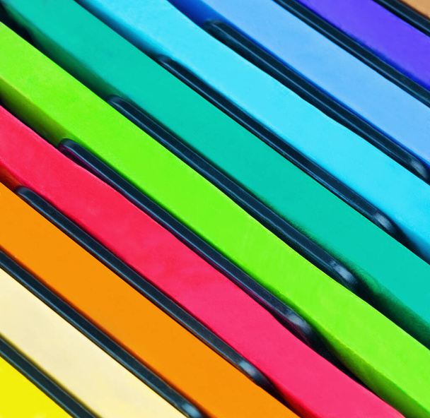 Colourful closeup. A closeup of water colour paints. - Foto, imagen