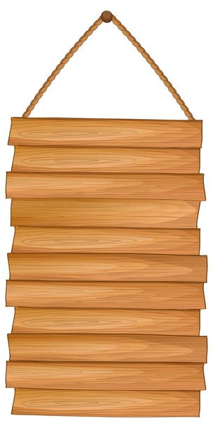 Illustration isolée de bannière en bois vide - Vecteur, image