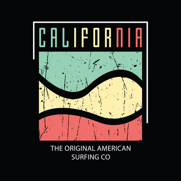 ilustração vetor tipografia Califórnia, perfeito para o design de t-shirts, camisas, capuzes, etc  - Vetor, Imagem