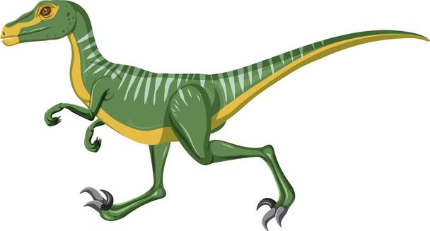 Velociraptor dinosaurus op witte achtergrond illustratie - Vector, afbeelding