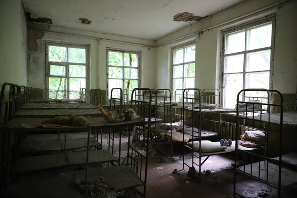 Kindergarten in Chernobyl Exclusion Zone, Chernobyl, Ukraine - Fotoğraf, Görsel