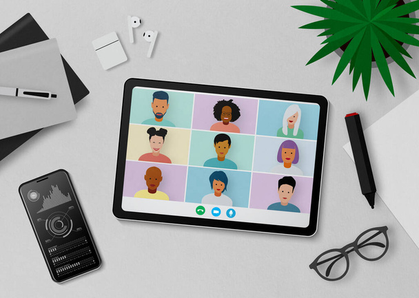 Цифровий планшет з обличчями людей на екрані
 - Фото, зображення