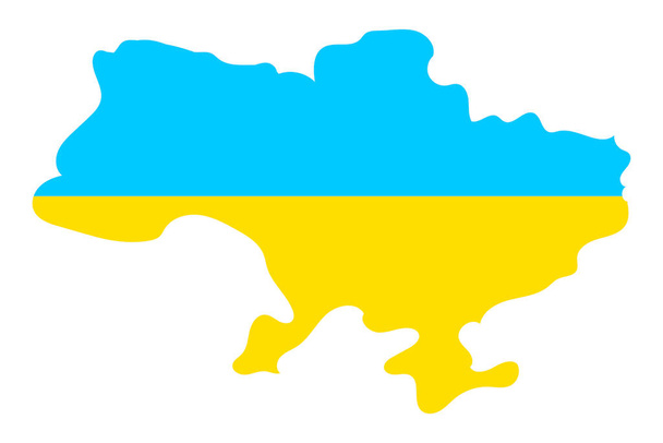 Ukrayna haritası dua etsin. Ukrayna haritası. Ukrayna haritalı bir poster. Vektör çizimi. depolama resmi. - Vektör, Görsel