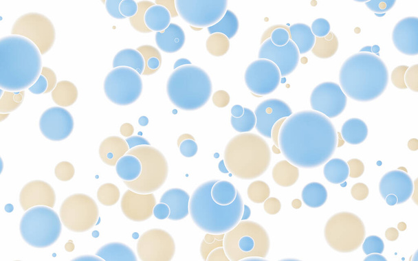 Lots of spheres with white background, 3d rendering. - Photo, Image