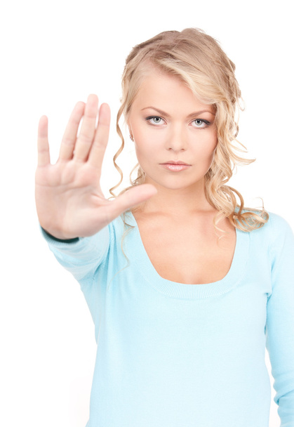 Woman making stop gesture - Fotó, kép