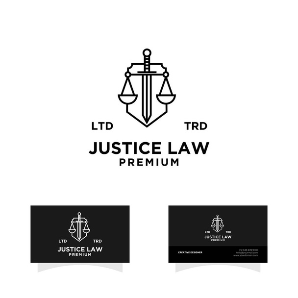 Logo vecteur avec échelle de justice Logo vecteur pour le droit, les tribunaux, les services de justice et les entreprises. - Vecteur, image