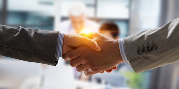 Partnership concept. Image of handshake - Φωτογραφία, εικόνα