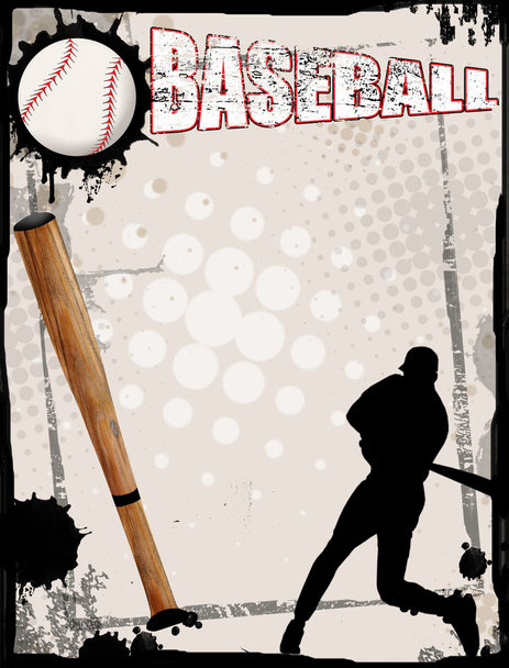 Cartel de béisbol
 - Vector, imagen