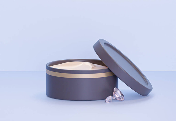 Mockup cream for face and body, tubes of cosmetics. 3d rendering - Photo, Image