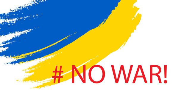 Hagyd abba a háborút. Ukrajnában nincs háború. Az Oroszország és Ukrajna közötti konfliktus fogalmi illusztrációja - Vektor, kép