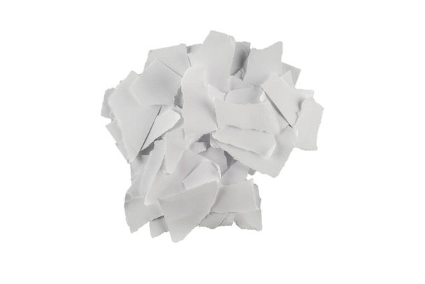 Empty white paper pieces isolated. Space for text or design.  - Fotoğraf, Görsel