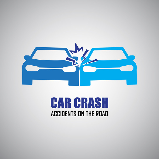 αυτοκίνητο συντριβή και ατυχήματα εικονίδια - Διάνυσμα, εικόνα