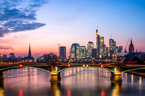 Skyline, Frankfurt am Main, Hessen, Alemanha  - Foto, Imagem