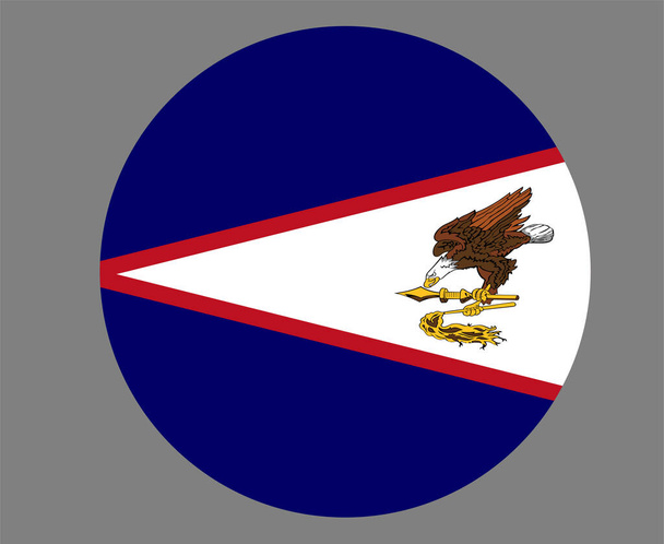 Americká vlajka Samoa National Oceánie Emblem Icon Vector Illustration Abstract Design Element - Vektor, obrázek
