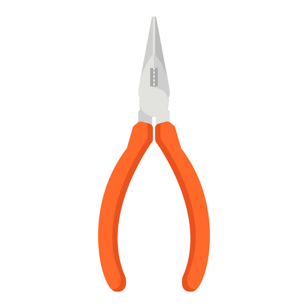 Needle nose pliers cartoon vector illustration isolated object - Vector, Image