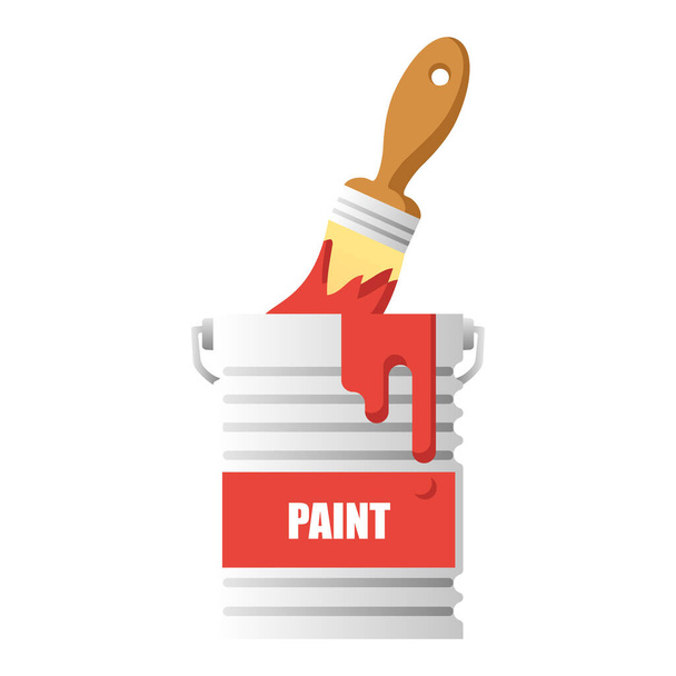 paint and brush cartoon vector illustration isolated object - Vector, Image