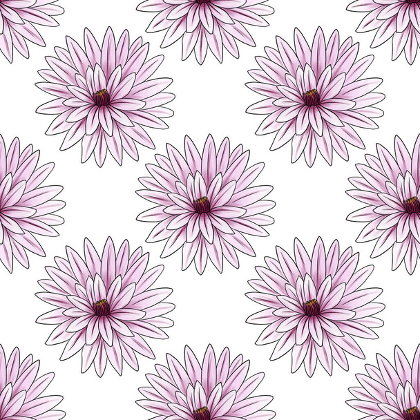 seamless pattern with flower of cactus - Fotoğraf, Görsel