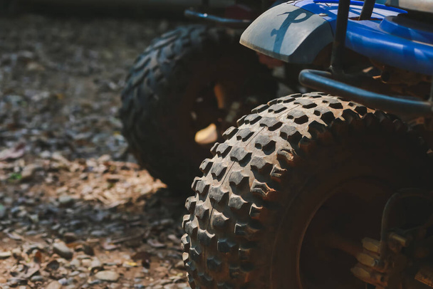 ATV tires and wheels and suspension ready to go. - Foto, imagen