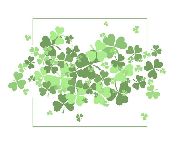 St Patricks Day fundo com folhas de Shamrock. - Foto, Imagem