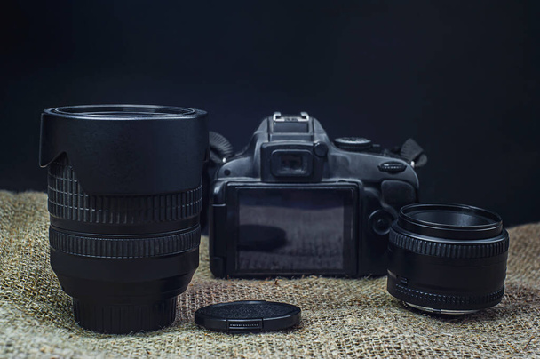 Professional Photography Equipment. Professional Photographer Work Kit. Photo Lenses - Photo, Image
