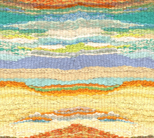Бесшовный узор в виде гобелена, сотканного из нитей в стиле Бохо - Фото, изображение