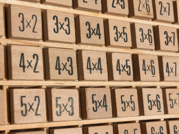 Educational wooden multiplication table - Photo, Image