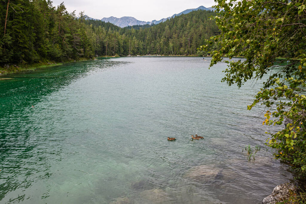 beautiful landscape with lake and mountains - Zdjęcie, obraz