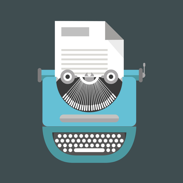 Vecteur de machine à écrire, design plat moderne
 - Vecteur, image