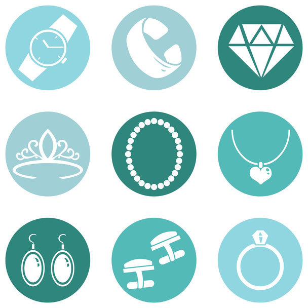 Iconos de joyería
 - Vector, imagen
